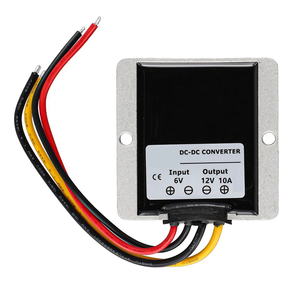 

1pc DC 6V To DC 12V Step-up Power Supply 10A 120W High-Power DC Voltage Converter For Car Boat LED Lighting Monitoring Systems