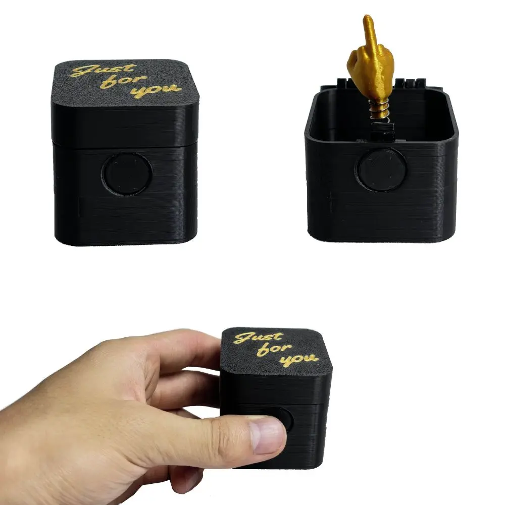 New Press Finger Surprise Gift Box Funny Hot Stamping Prank Pop Up Gift With Button White Elephont Gifts for Adults