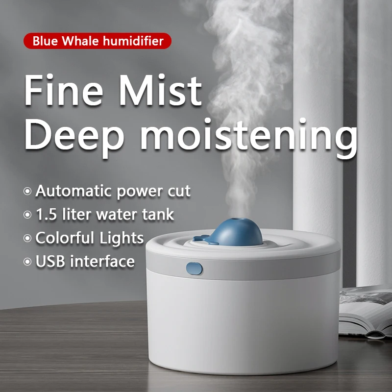 Usb Humidifier ขนาดใหญ่ปริมาณหมอกสำนักงานขนาดใหญ่ความจุไร้สายเครื่องฟอกอากาศเครื่อง