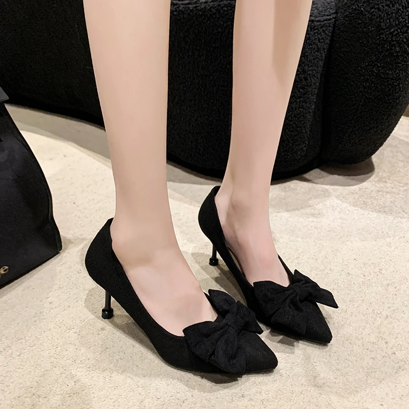 2024 Velvet Butterfly-Know Shoes Woman Delicate Glass High Heels Brides Wedding Pumps Femmes Lavender Tacones Dress Mary Jeans