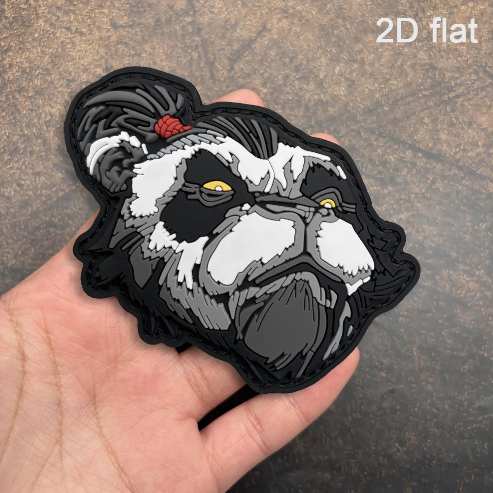 

A Red String Panda Pvc Material Patch, Soft Rubber, with Glow-In-The-Dark Effect, Hook-And-Loop Tactical Morale Badge - Patch - Multi-Color, Perfect for Armbands, Backpacks, and Clothing Embroidery Patches