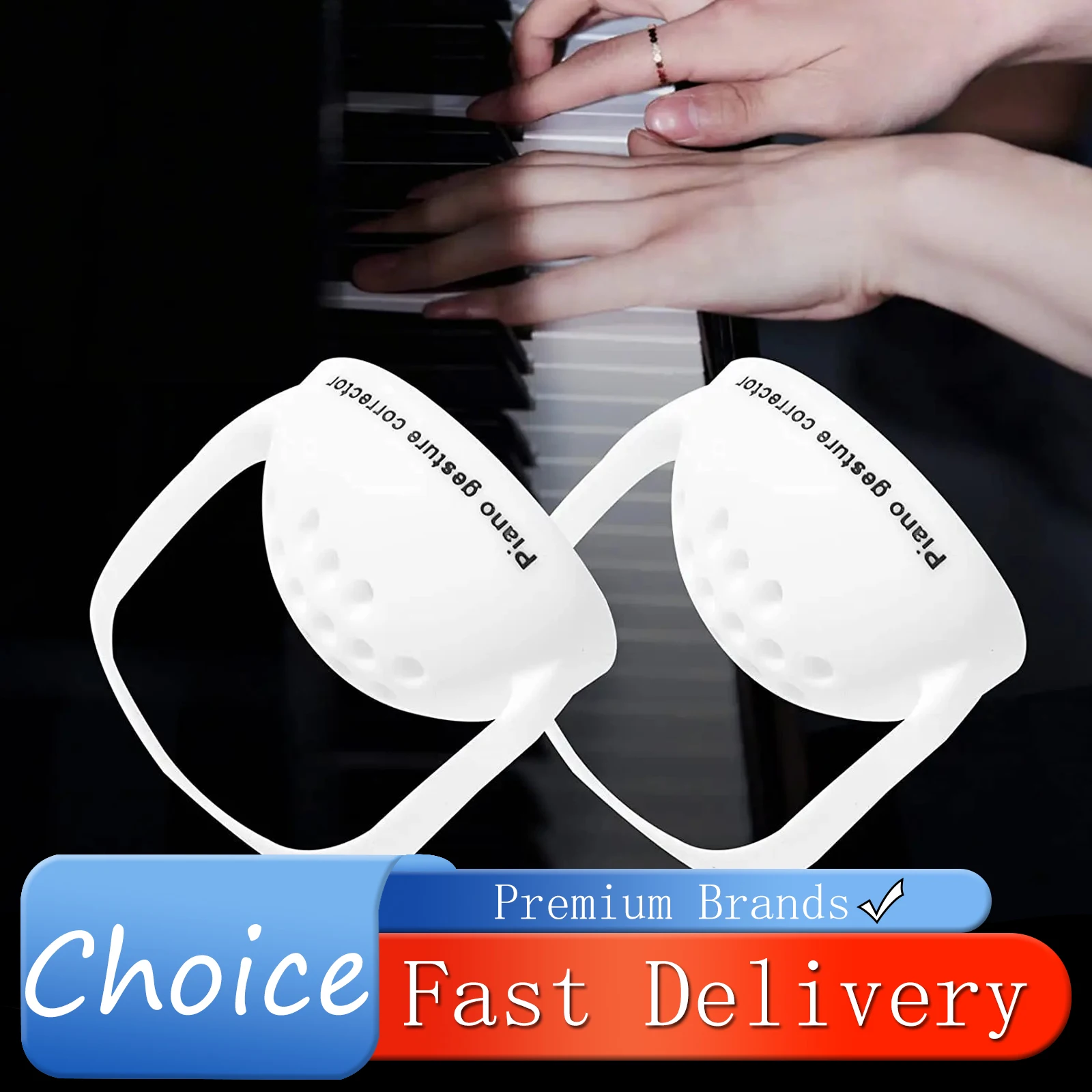 

Wearable Piano Hand Corrector Silicone Piano Gesture Corrector Finger Training Tool Hand Shape Orthosis With Breathable Holes
