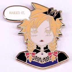 Game Final Fantasy Hard Enamel Pin Kawaii Cloud Strife Badge Brooch Gamer Gift Jewelry