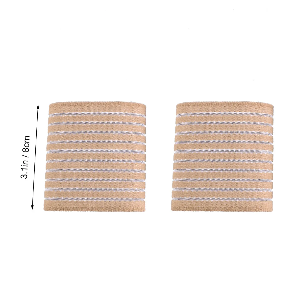 1Pair Wrist Protector Elastic Adjustable Wristband Beige Forearm Padding Carpal Tunnel Pain Relief Sport Support Basketball