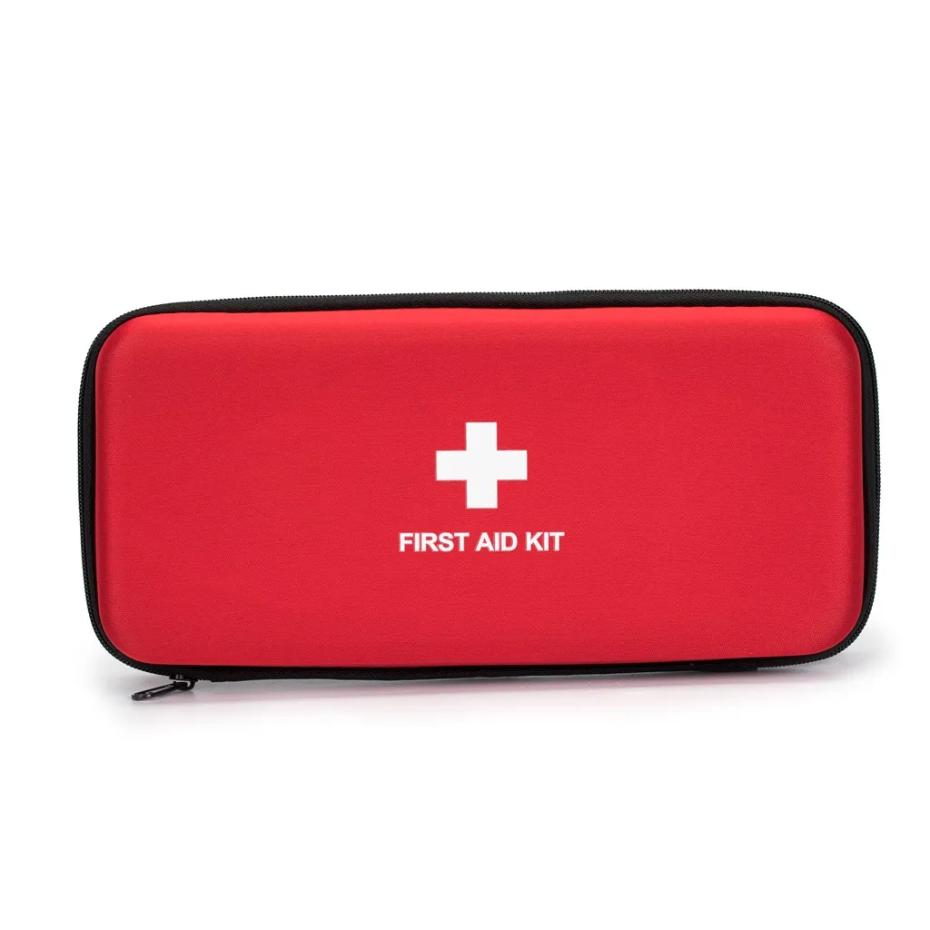 First Aid Hard Case Empty First Aid Hard Shell Case Bags EVA Red Medical Bag for Home Health Emergency First Responder Camping