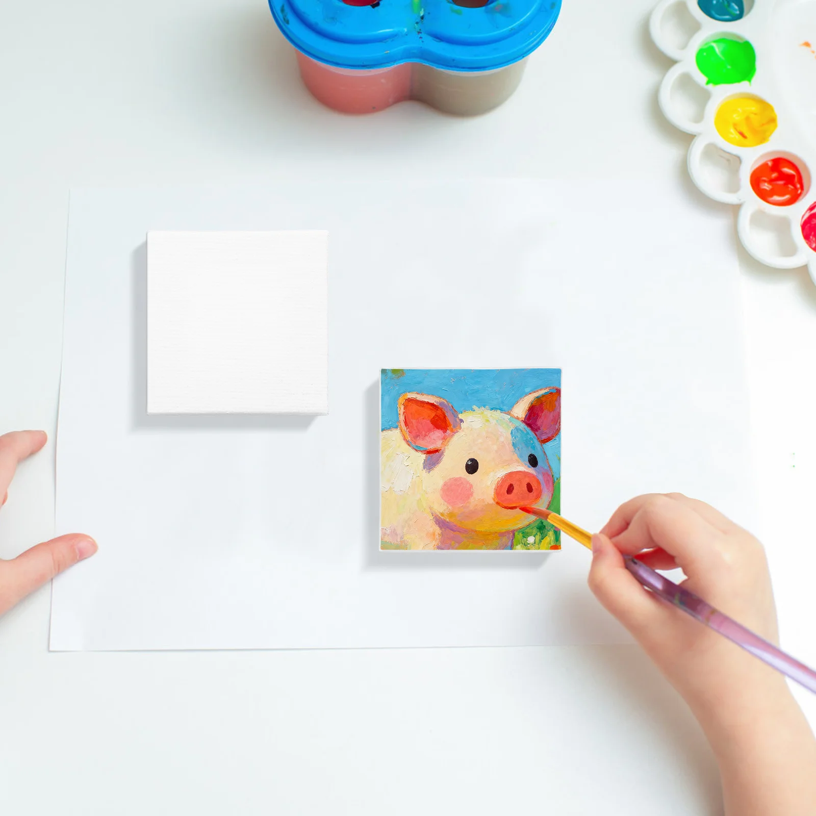 

24pcs Mini Oil Painting Canvas Panels Stretched Frames Art Stretcher Boards Diy Gift For Artists Students Blank Frame Kits