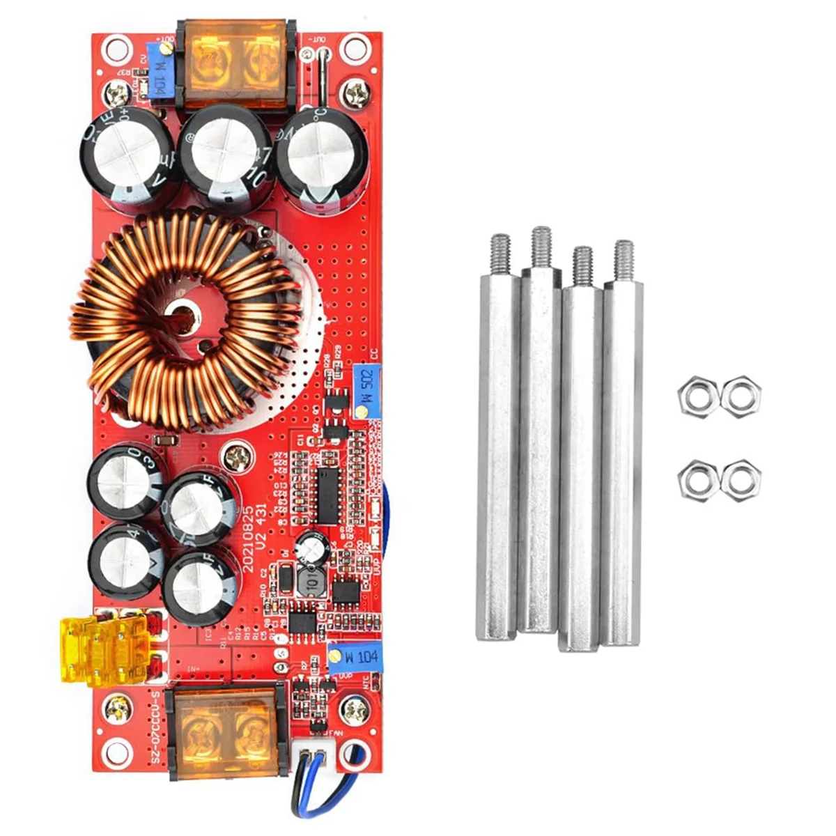 【CHYY HOT】 1800W DC-DC Boost Converter 40A ปรับแรงดันไฟฟ้า 10-60V ถึง 12-90V สําหรับการใช้งานกําลังสูง