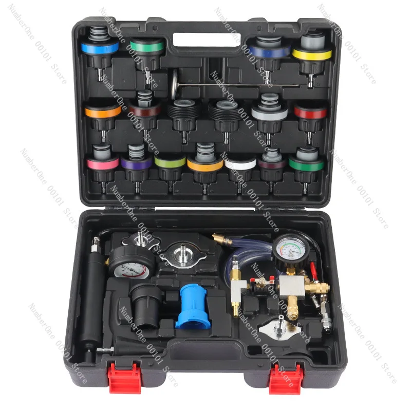 Car Water Tank Pressure Leak Detection Tool Presser Antifreeze Replacement Filler Water Tank Pressure Gauge Leak Detector