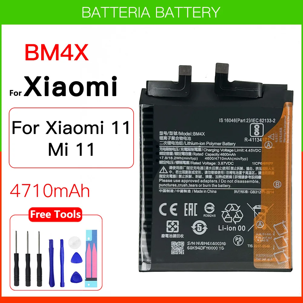 Genuine Original  Replacement BM4X BM55 BP42 For Xiaomi Mi 11 Mi11 Lite 11 Pro Ultra Replacement Batteries Fast