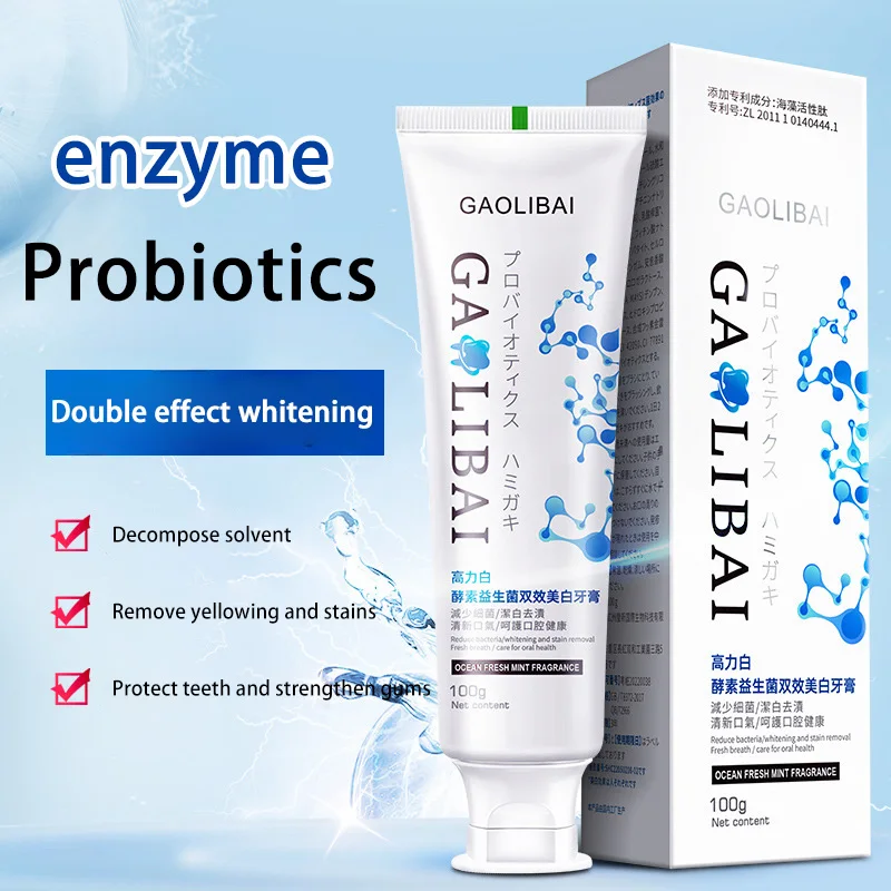 Probiotic Whiten Toothpaste Remove Stains Freshen Breath Reduce Oral Bacteria Prevent Periodontitis  Protect Gum Teeth Care