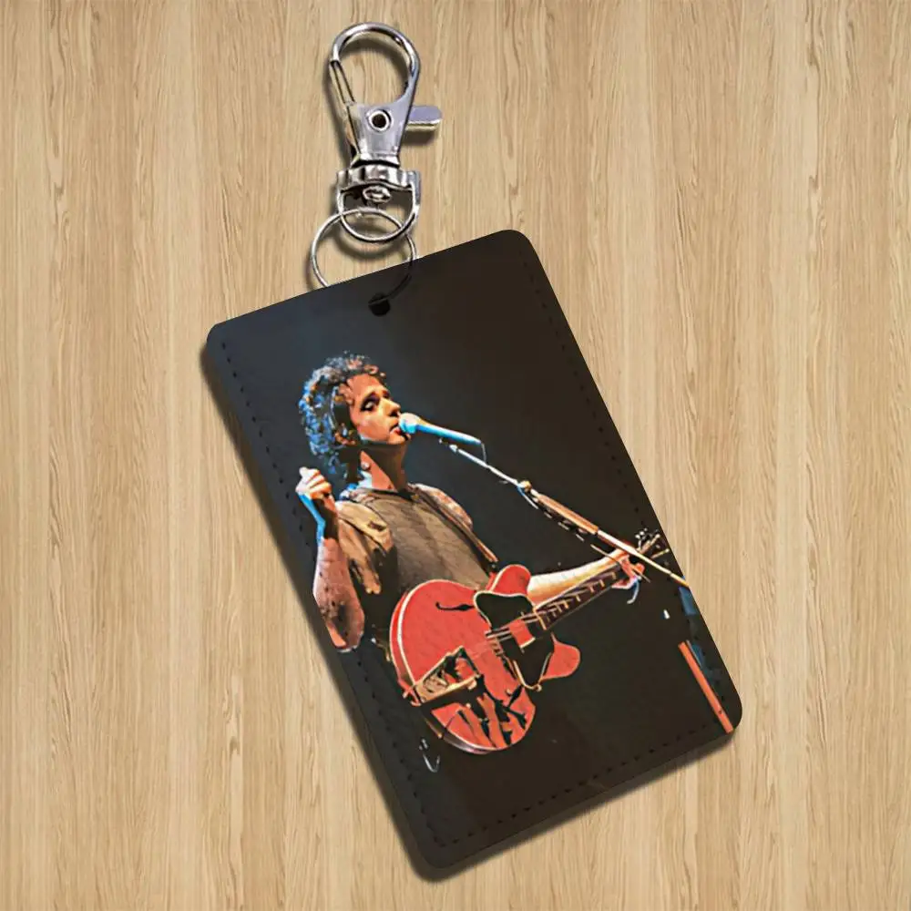 Crimen Puente Gustavo Cerati Card Holder With Keychain Executive Protection For Bank Credit Subway Bus Case