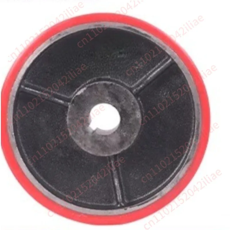 4 inch polyurethane wheel PU iron core rubber-coated active drive keyway rubber industrial casters