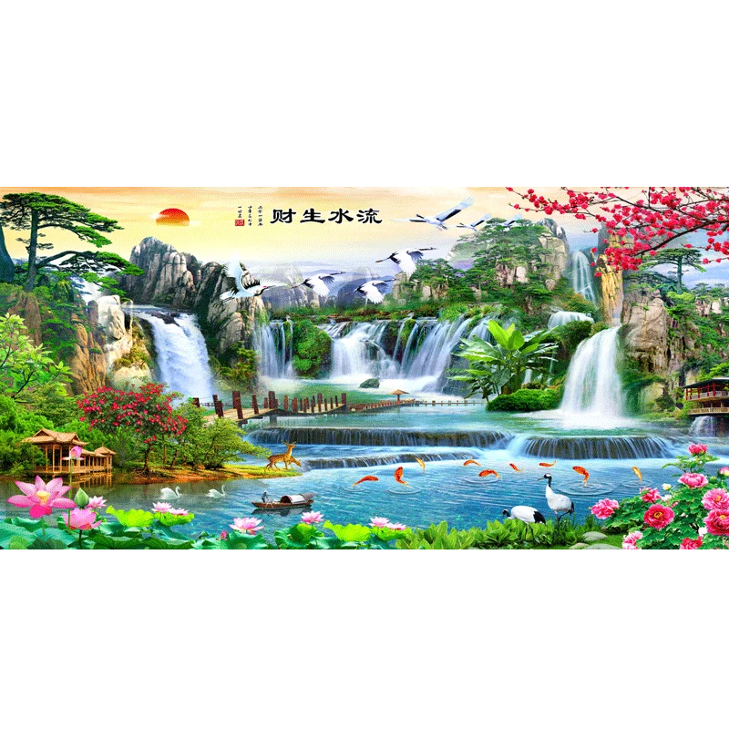 Diy 5d Diamond Painting 2022 New Living Room Landscape Scenery Diamond Embroidery Full Diamond Round Drill cross Stitch Kits