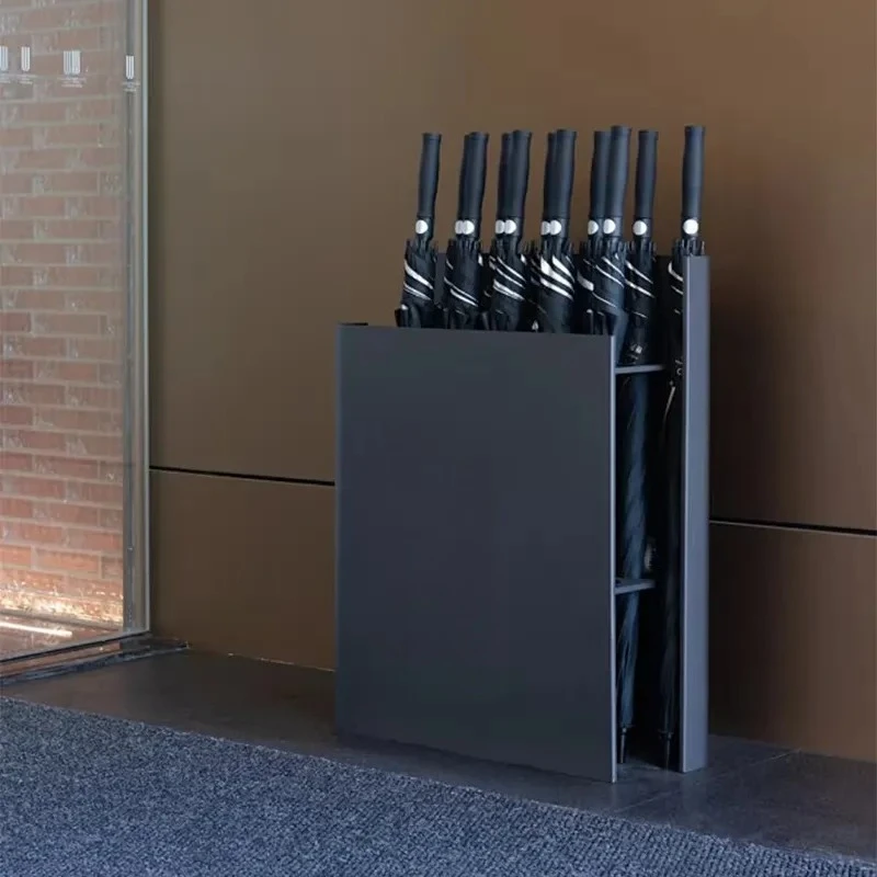 Deluxe Umbrella Storage Rack with Drip Tray for Hotel Lobby Office Entrance Business Umbrella Stand Organizer