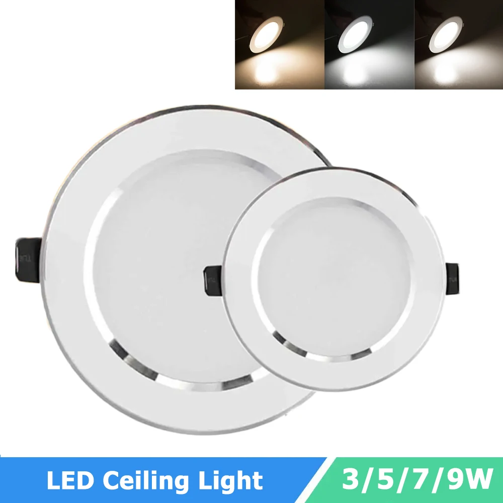 

Ceiling Light Downlight LED Recessed Lamp Dimmable Round Lamp 9W 7W 5W 3W 110V 220V 85-265V With Driver Lighting Lamps industry