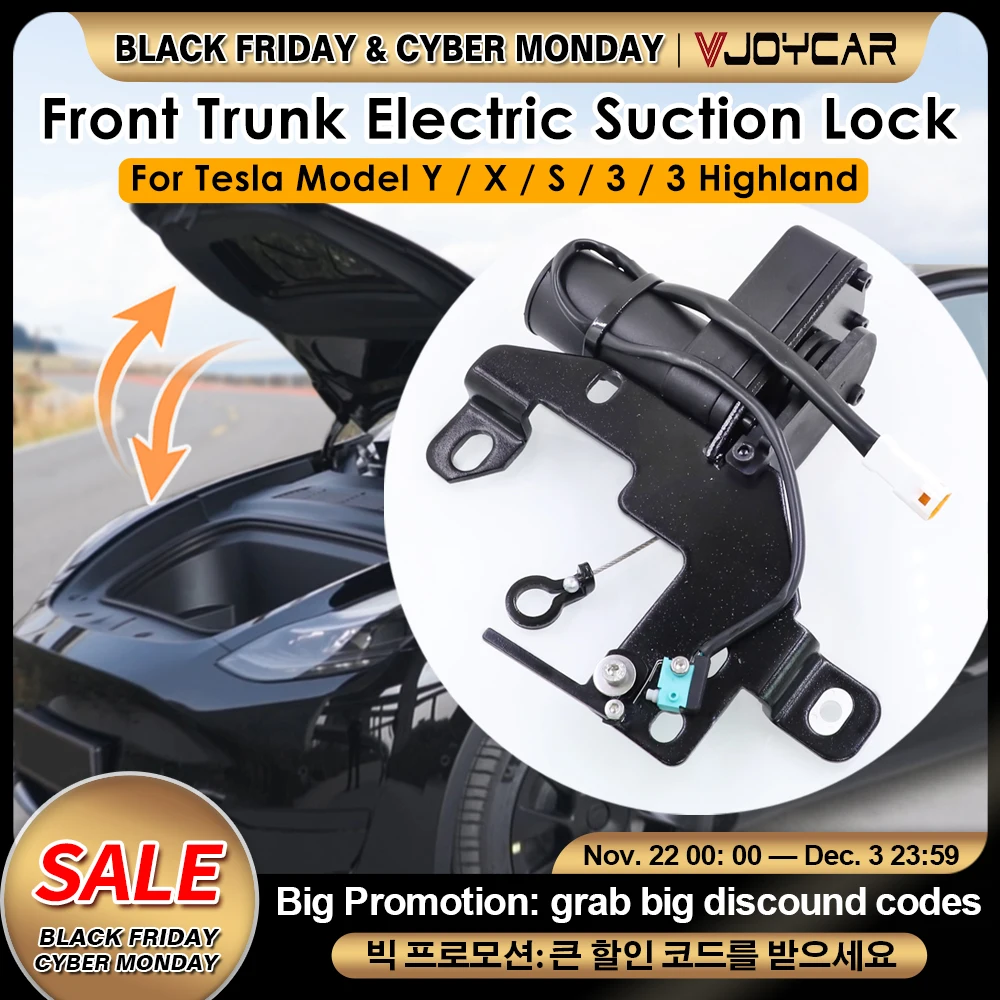 Front Trunk Electric Suction Lock for Tesla Frunk Soft Closing Model Y / 3 / X / S/ 3 Highland Automatic Frunk Auto Closer