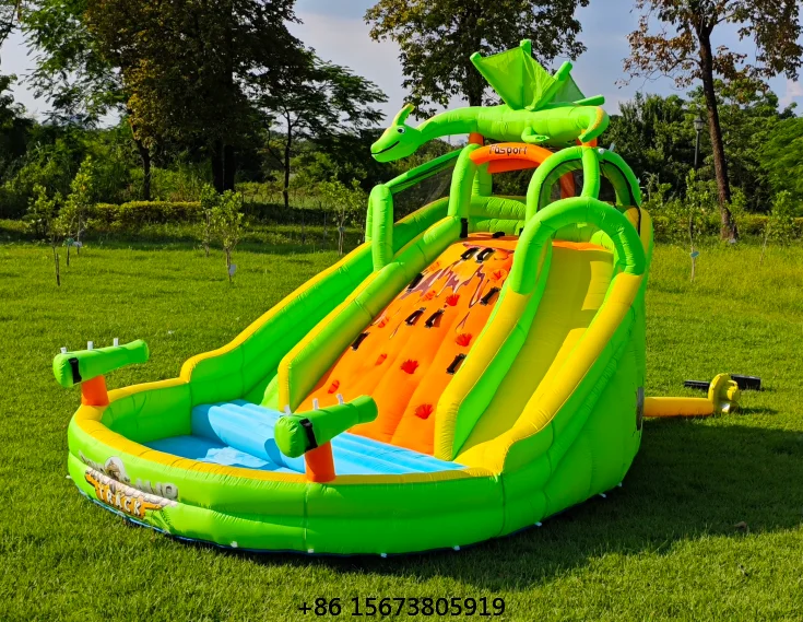 Double Slides Deluxe Kids Inflatable Water Park Obstacle Course Ball Pit for Birthday Parties Summer Fun Inflatable Castle