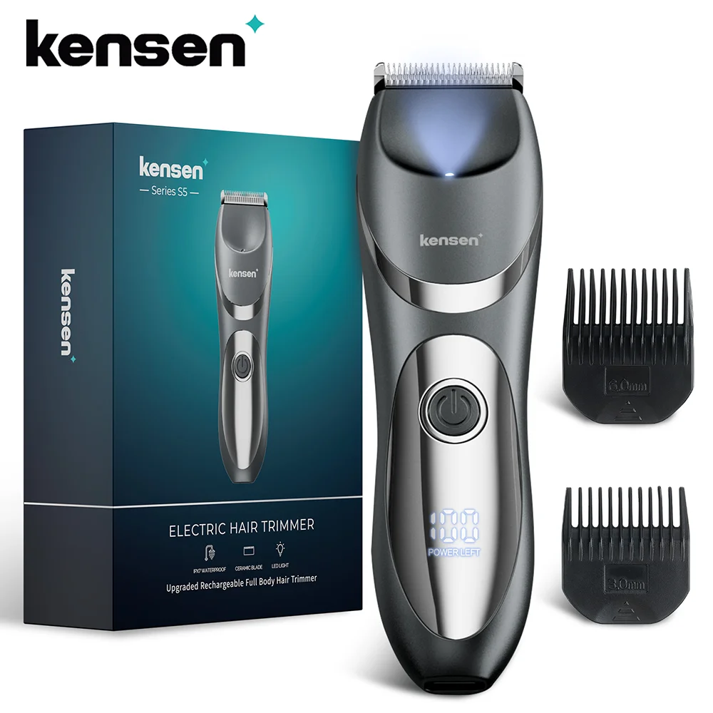 

KENSEN S5 Groin Body Hair Trimmer Balls Shaver for Men Women Body Grooming Clipper Hair Removal Ceramic Trimmer Bikini Epilator