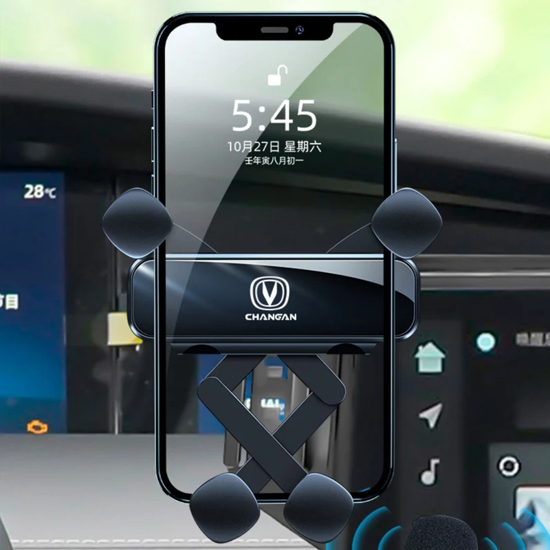 For Chang An Unik Uni k 2021-2023 Car Mobile Phone Holder Central Control Display Screen Mount Gravity Bracket Stand Accessories