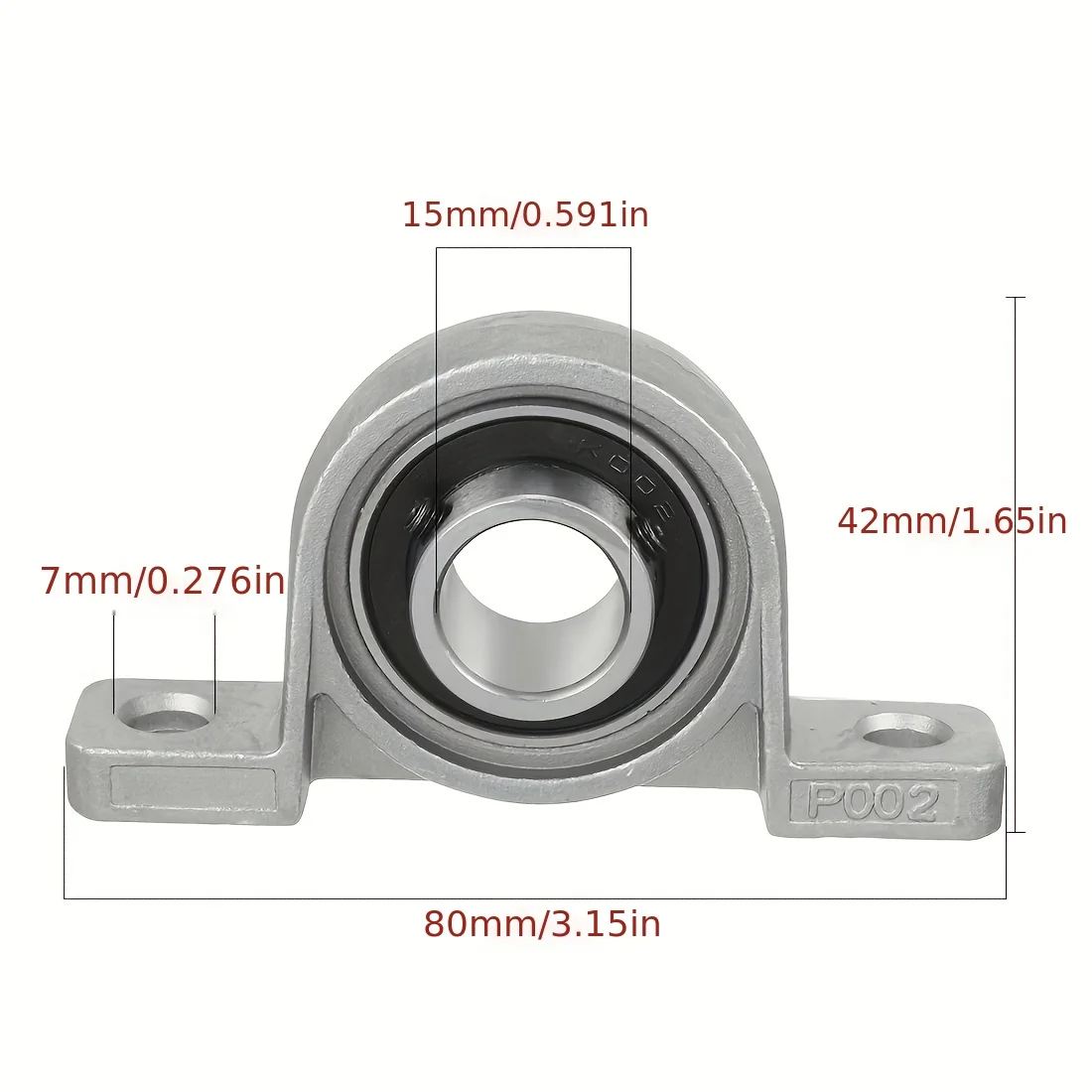 10 pces liga de zinco diâmetro 8mm 10mm 12mm 17mm furo rolamento de esferas bloco descanso montado suporte kp08 kp000 kp001 kp003 kp005 kp006