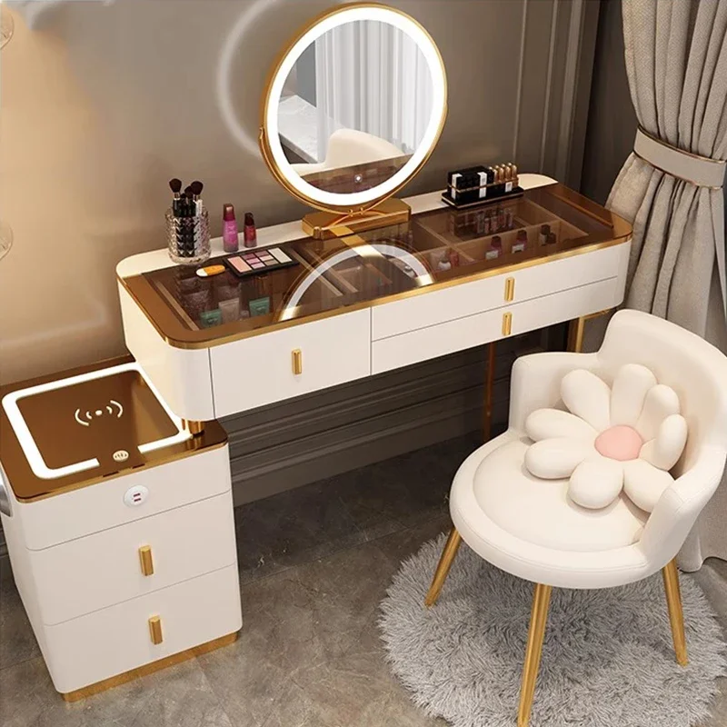 Mesita de noche con cajones para salón de maquillaje, mueble de dormitorio, consola