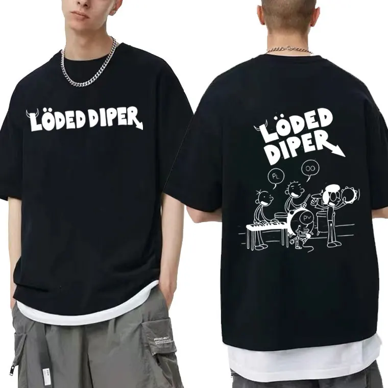 

Loded Diper Graphic T-shirt Summer Men Women Vintage Rock Oversized Tshirt Men's Hip Hop Fashion Streetwear Unisex Casual Tees