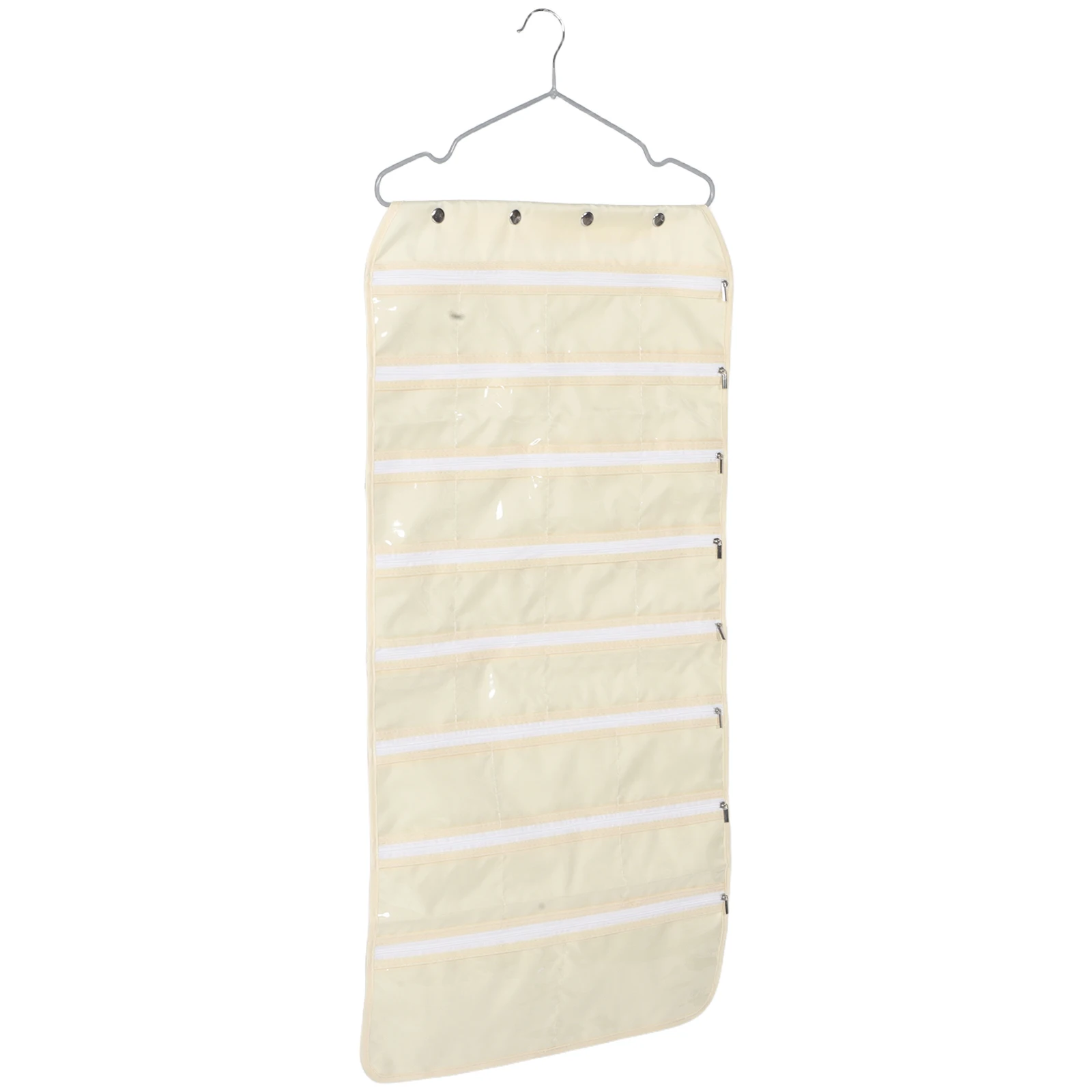 

Hanging Storage Bag Women Jewelry ganizer Travel Case Necklace Earring Holder Space Saver Closet Decor Transparent Zipper