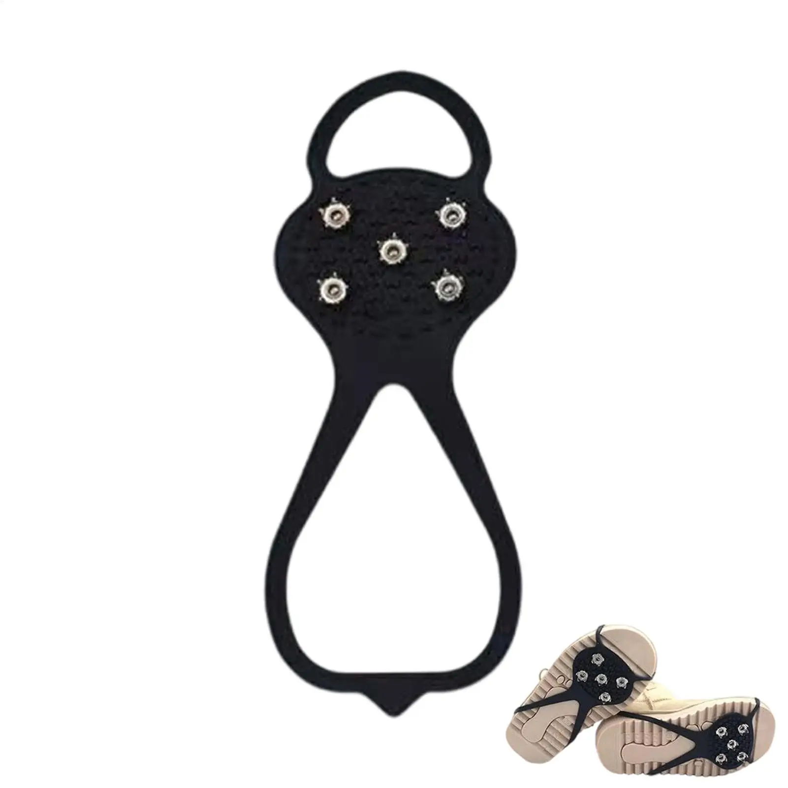 المرابط الجليد 5-الأسنان المضادة للانزلاق الأشرطة الشتاء المشي الثلوج الأحذية الجرموق للمشي في الهواء الطلق تسلق الطقس البارد التنقل