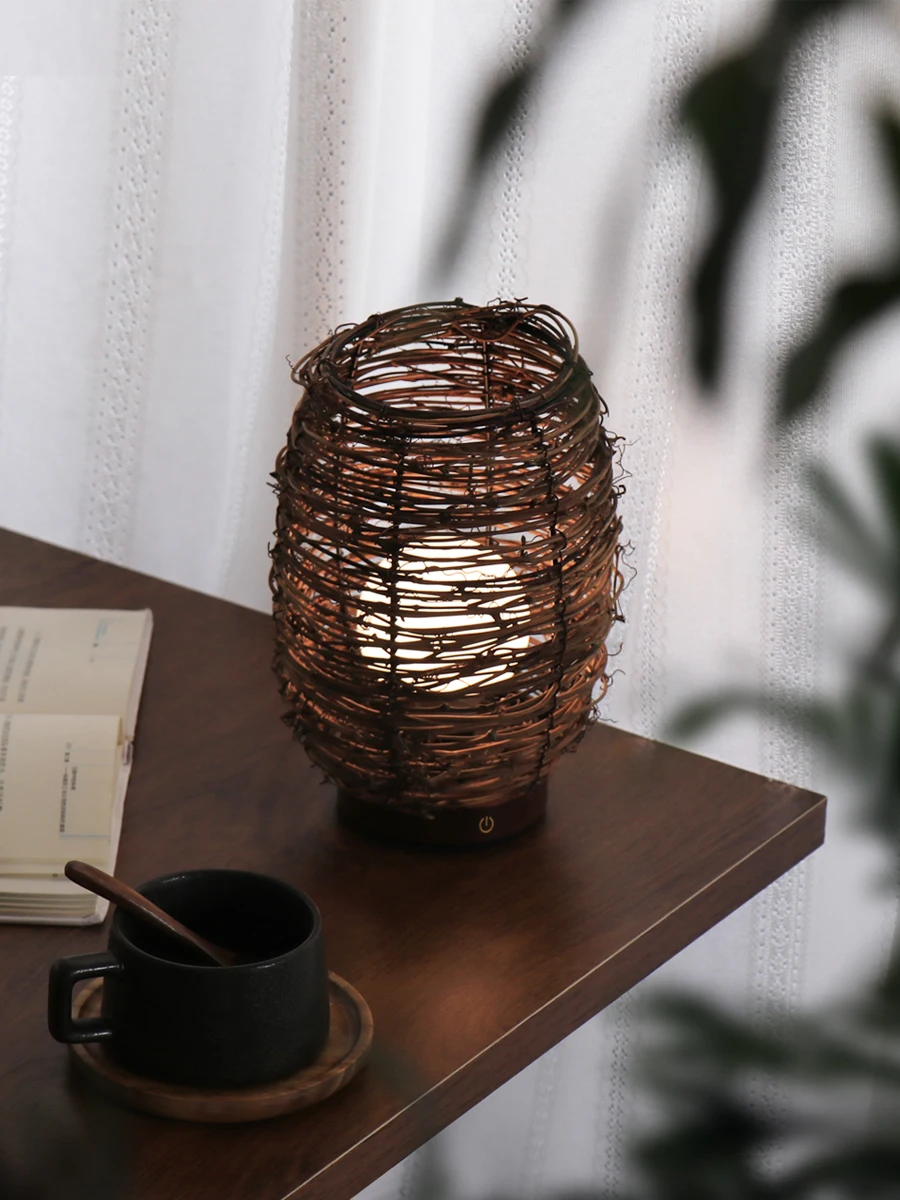 

Vine Table Lamp Southeast Asia Ji Jifeng Restaurant Bar Tea Room Decoration Decoration Bedside Lamp Atmosphere nightlight