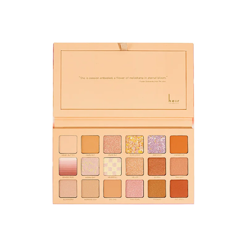 Heyer Orange Carnation Eighteen Colors Pearlescent Matte Eyeshadow Disc Grooming Highlight