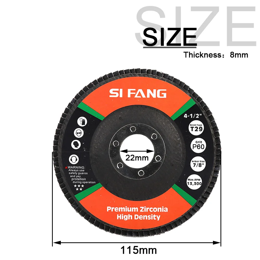 115mm 4,5 zoll T29 Professionelle Flap Discs Schleifen Räder Schleif Scheiben Für Winkel Grinder 40-320 Grit 2-10Pac – Detail 5