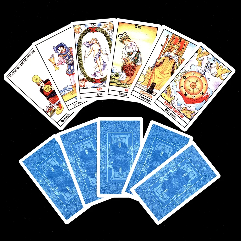 Thickened tarot cards.Tarot Cards for beginners.Divination Russian Rider Tarot.Spanish Archangel Oracle Cards.English Tarot