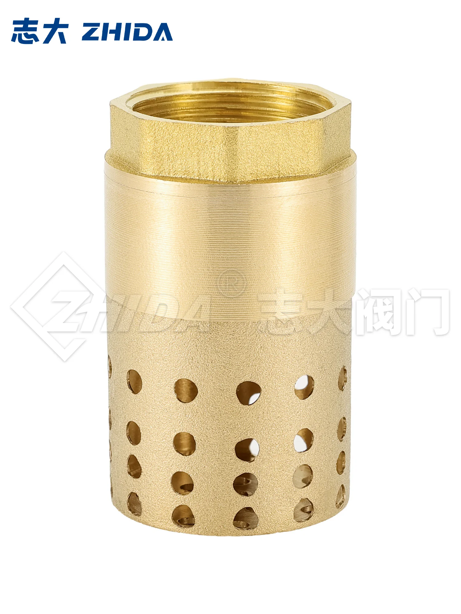 Debris Filtering Brass Body Foot Valve Female Thread Thickened Check Valve Hollow Perforated Pump Filter Water Pump