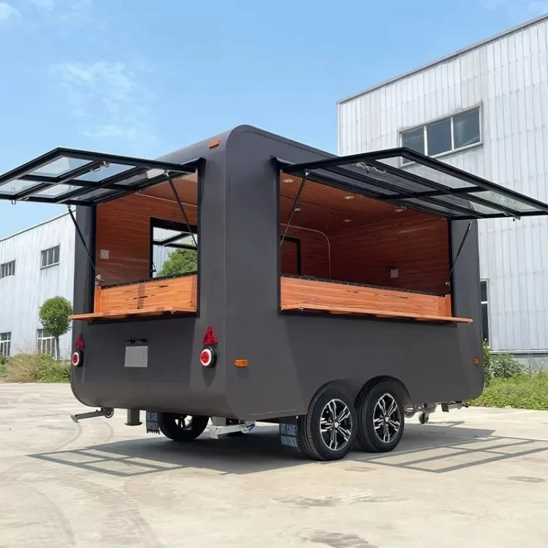 2026 Multi Concept Food Trailer Fully Equipped Mobile Unit Juice Bar Taco Coffee Ice Cream Truck Customized