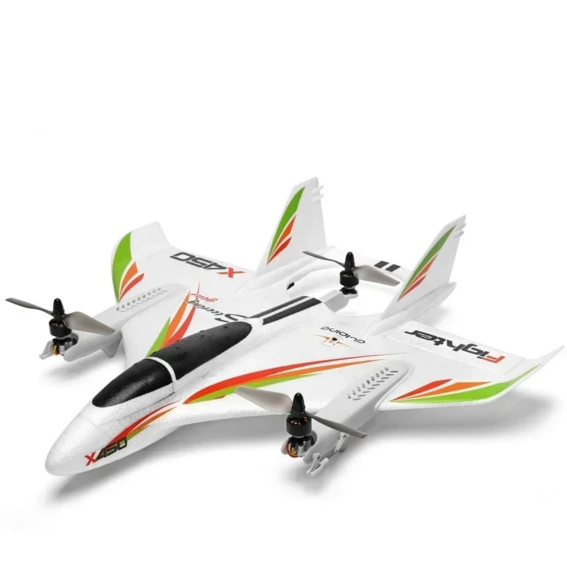 Controle Remoto Asa Fixa Aeronaves, Brushless Decolagem Vertical e Pouso, Multi-função Stunt Aircraft, 6 Way, X450