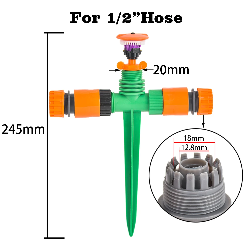 360 Degree Rotating Jet Sprinklers Nozzles 1/2\