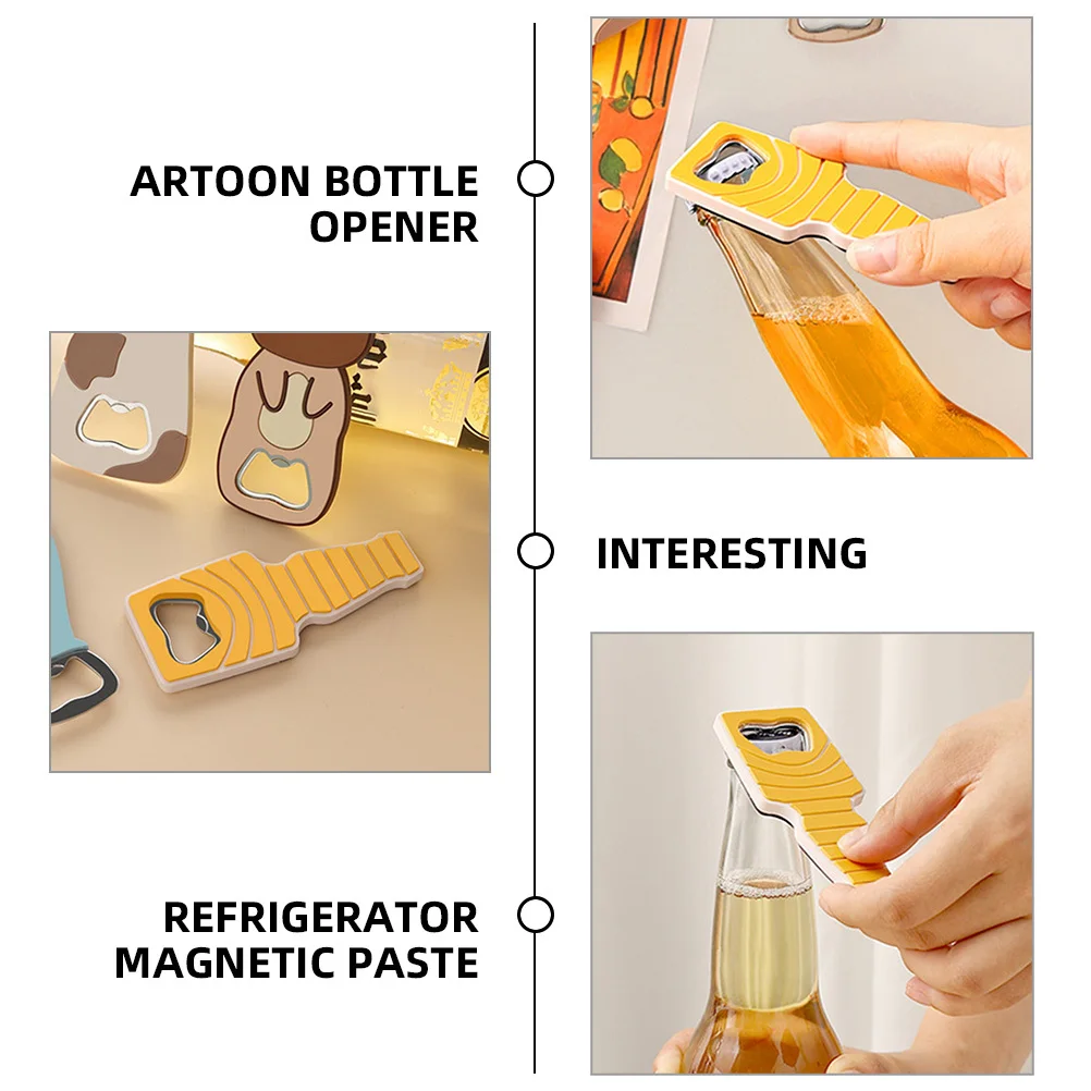 

Magnetic Bottle Opener Fridge Magnet Small Beer Can Opener Vintage Design for Home and Bar Use Bottle Openers Beer Gadgets