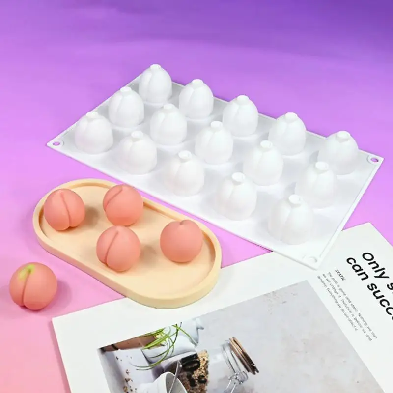 Fruit Honey Peach Silicone Mousse Almond Cake Mold Cake Decoration Chocolate Mold Reusable Making Moulds Dessert Tool