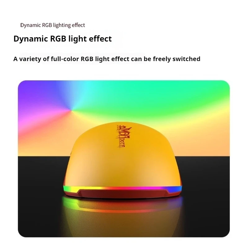 Wired Mouse With 6 Speed Dpi Adjustable Rgb Dynamic Lighting Effect Suitable For Electronic Game Players Business And Office Use