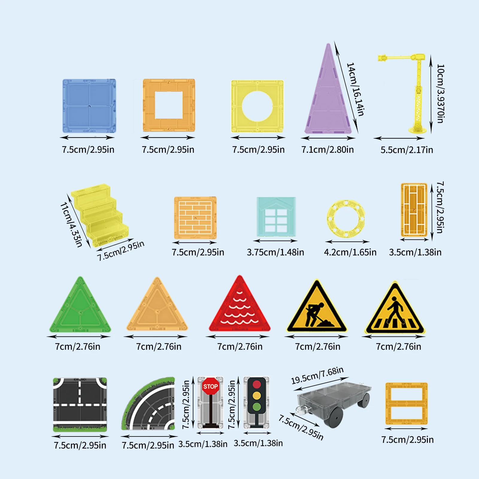 Magnetisch bouwsteenspeelgoed, modellen voor stadsbouwtechniek, STEM-magnetisch speelgoed, magnetische bouwstenen voor kinderen