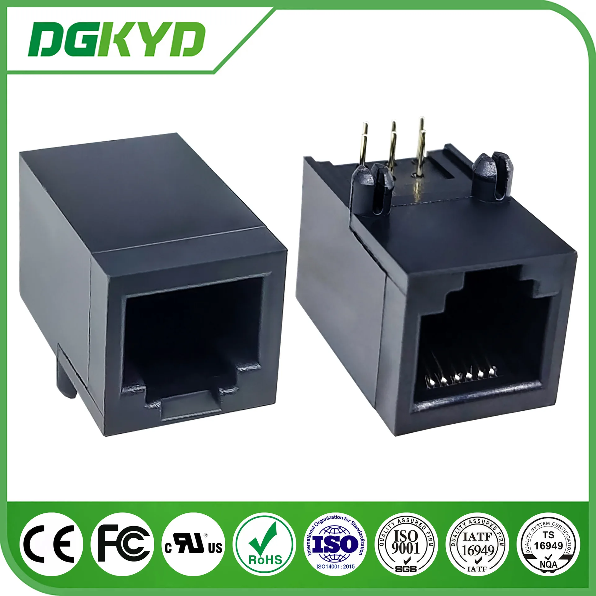 

Для RJ11 полностью пластиковый без света, сетчатый разъем 6P6C без ребер DGKYD59211166IWA1DY1