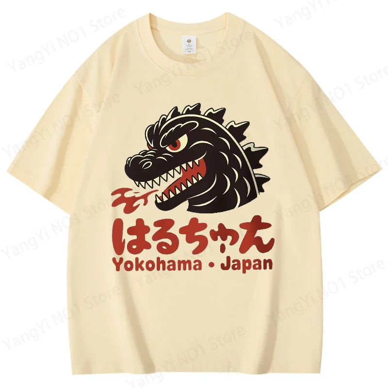 Monster Head Fierce Printed Men's T-Shirt 100_ Cotton Oversized Pop Culture Graphic Tees for Women Tops Tees Streetwear T