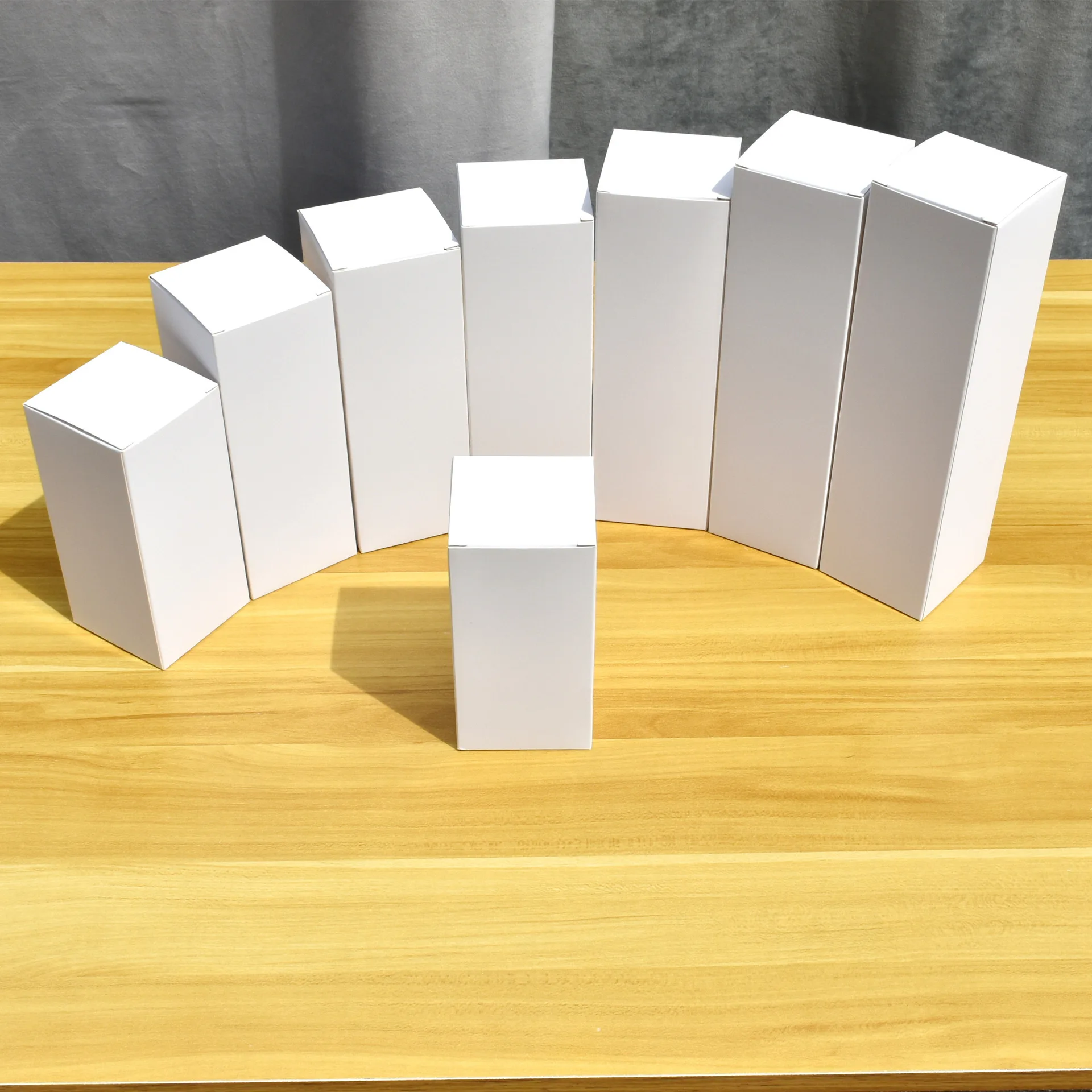 50pcs Smooth Rectangular White Cardboard Box Blank Folding Electronic Product Packaging Box for Business Industrial Use view 4