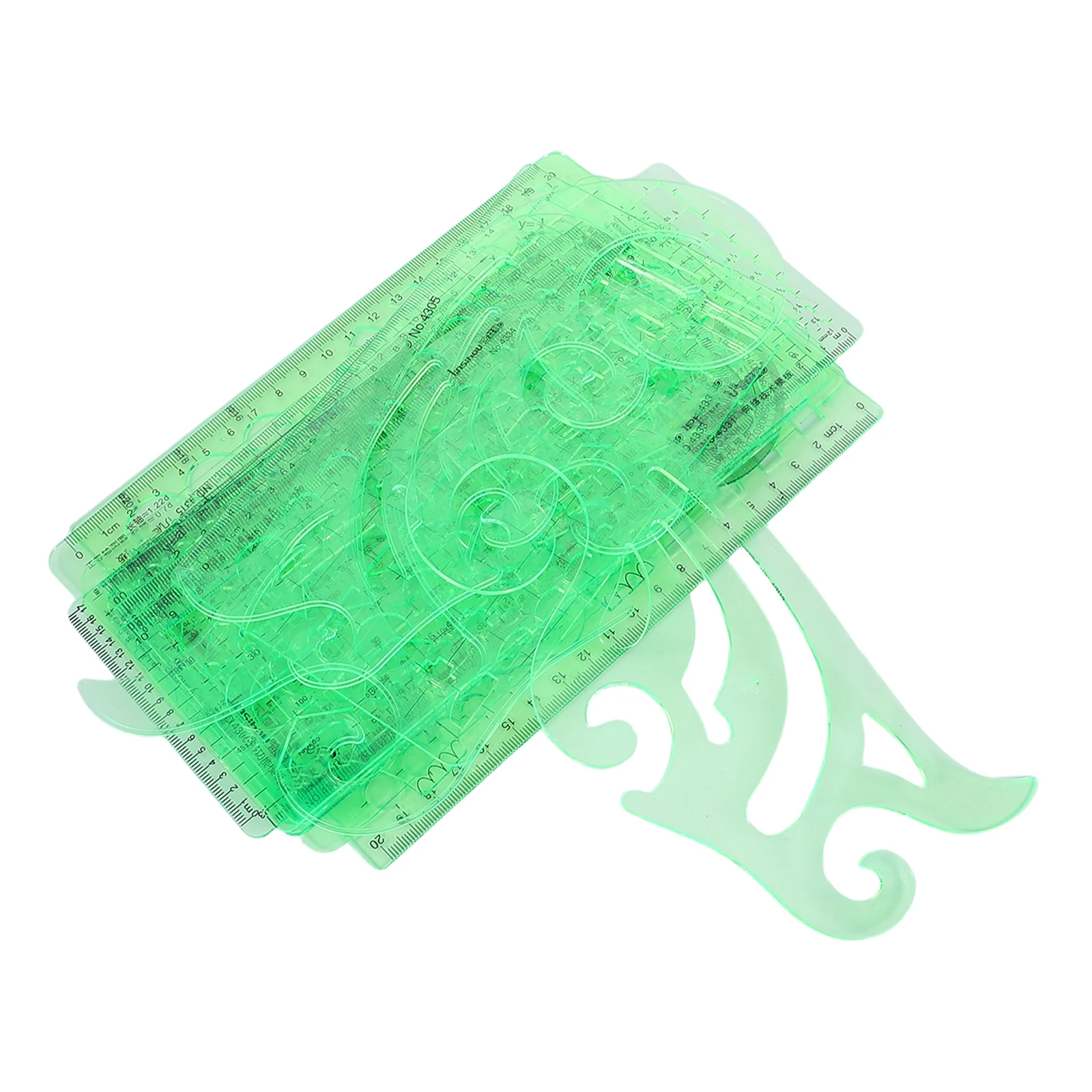 

15pcs Design Ruler Drafting Templates High Precision Measuring Geometric Rulers Circle Ellipse Drawing Tools Plastic