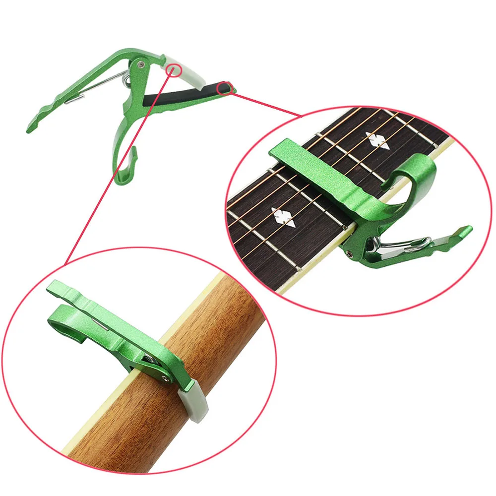 Universeller Gitarren-Kapodaster aus Aluminiumlegierung, Schnellwechsel-Klemme für Folk-, Akustik- und E-Gitarren, Musikinstrumentenzubehör – Detail 6