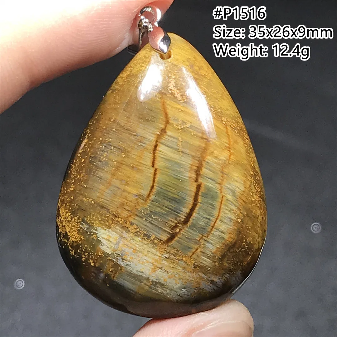 Top Natural Blue Pietersite Necklace Pendant For Woman Man Nobility Crystal Beads Namibia Firework Gemstone Rare Jewelry AAAAA