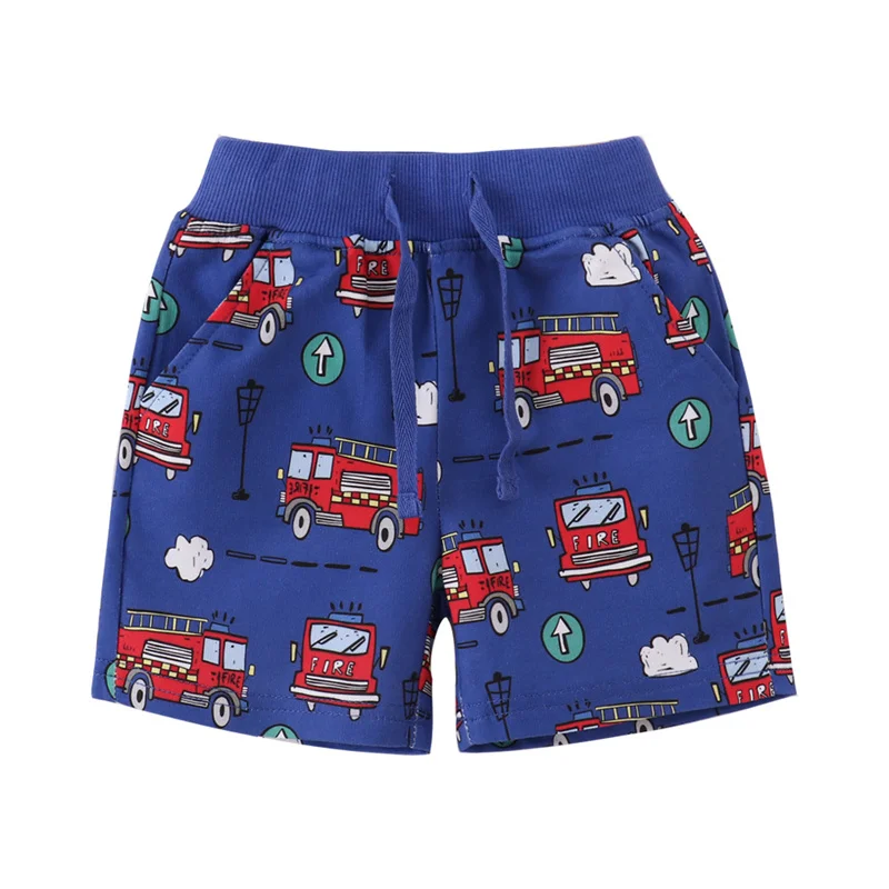 

Cars 2-7T Summer Boys Shorts All Print Drawstring Pockets Baby Girls Short Pants Animals Children's Kids Trousers