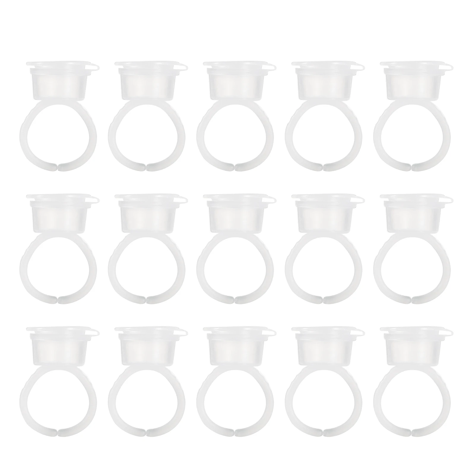 

40pcs Pigment Cups Low Carbon Material Sealable Lid Lightweight Makeup Ink Holder for Eyelash Extension Salon Home