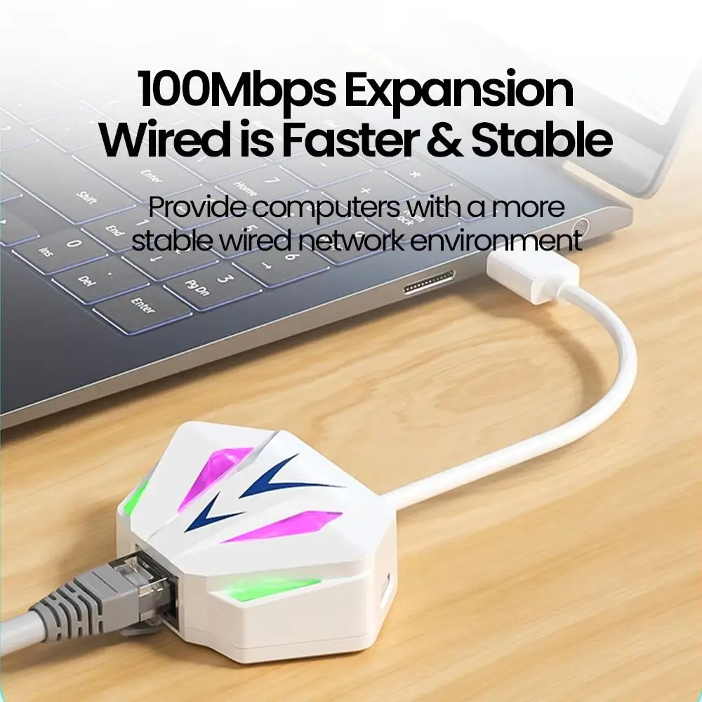 USB/Type-c USB To RJ45 Network Card 2-in-1 USB To 2.5G Type C Ethernet Adapter High Speed Converter USB To Network Port