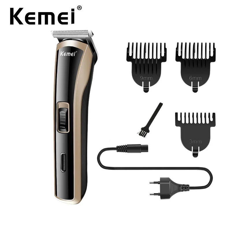 Kemei elétrica sem fio máquina de cortar cabelo recarregável aparador de cabelo do bebê ferramenta estilo dos homens originais grooming máquina de corte KM-418